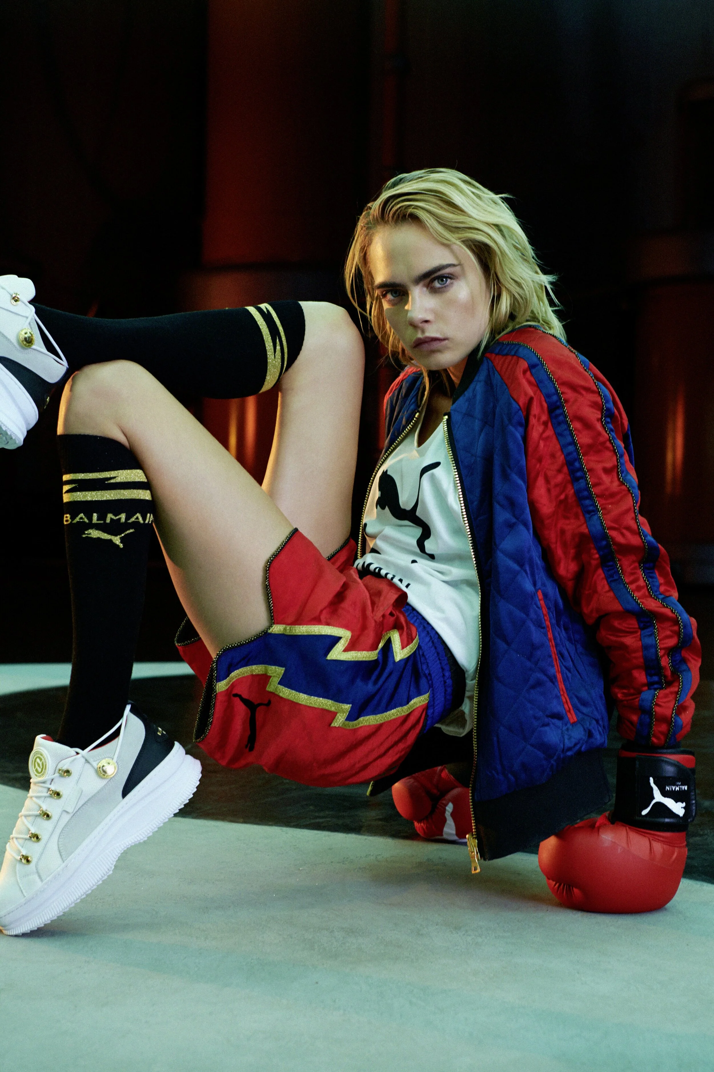 PUMA x Balmain with Cara Delevingne Boxing Inspired Collab Anne of Carversville